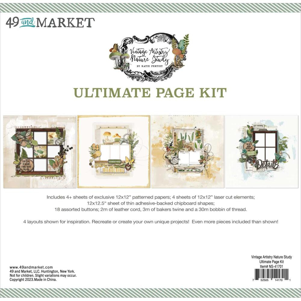 49 en Market Vintage Artistry Nature Study Ultimate Page Kit